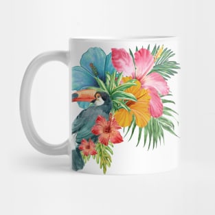 Tropical Toucan in Vibrant Bouquet Mug